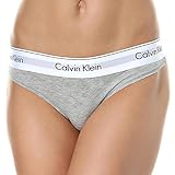 Calvin Klein Thong 0000F3786E, Perizoma Donna, Grigio (Grey Heather), M