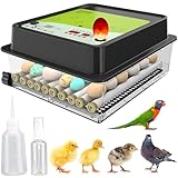 Okköbi OBI-36 Incubatrice 36 uova per galline, papere e altri + NUOVE 2024 + Rotazione automatica + Controllo Temperatura + Indicatore Umidità + Candela per uova integrata + GARANZIA 5 ANNI