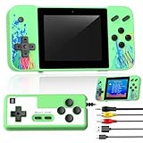 Deluisho GameBoy Mini Game Console, Supporta 2 Giocatori e si Collega Alla TV, Precaricato con 800 Giochi Classici, Schermo LCD da 3,5 Pollici, Mini Sala Giochi, Regalo per Ragazzi e Ragazze (Verde)