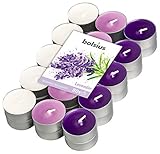 Bolsius Multicolor Tealight Profumate - Fragranza Lavanda - Set di 30 Pezzi - 3 Colori - Lunga Durata di 4 Ore - Candele Decorative - Cera - Senza Fumo