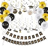 SUNBEAUTY 2024 - Set di 30 segnaposto a Spirale Graduati, Colore Nero Oro