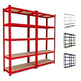 King Home Scaffale in metallo Scaffalatura 5 ripiani 90 x 35 x 180 h cm  multiuso - S1775003