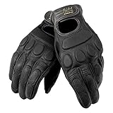 Dainese - Blackjack Unisex Gloves, Guanti Moto Estivi in Pelle, Stile Vintage Rétro, Design Classico, Guanti da Moto Uomo e Donna, Unisex, Elasticizzati, Rinforzati e Traspiranti, Nero