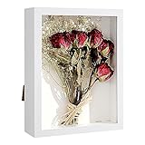 XTDMJ Cornice per foto 3D, 15 x 20 cm, cornice in legno profonda, da riempire 3D, con pannello in acrilico, da appendere alla parete o sulla scrivania, regalo per ricordi di famiglia, colore bianco
