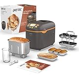 Imetec La Panetteria +zeroglu, Macchina per pane, Ciabatte, Panini, Dolci con farine naturali e senza glutine, 20 programmi, 2 pale impastatrici, Temperatura di lievitazione controllata