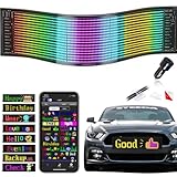 JDVOOTD Insegna Luminosa LED, 37x9.2cm Flessibile Pannello Led, Scritte LED Personalizzate Sostegno Testo, Digitale, Animazione Display, Bluetooth APP, LED USB 5V