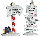Lemax Christmas, set di cartelli North Pole, set di 2 pezzi (64455)