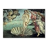 LABORATORIO 102 Quadro su Tela Sandro Botticelli Nascita di Venere Rinascimento - Stampa Artistica da Parete con Telaio Classic 2 cm Legno Abete - Quadro Moderno Pronto da appendere (30x40 cm)