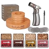 Kit per affumicatore per cocktail con torcia, kit per affumicatore Bourbon vecchio stile con quattro tipi di trucioli di legno, regalo per padre, marito e amanti dei cocktail (senza butano)