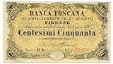 Cartamoneta.com 50 CENTESIMI Banca Toscana di ANTICIPAZIONE E Sconto Firenze 24/04/1870 SUP+ 20319/IV