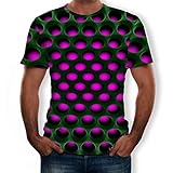 sutelang lurryly Maglietta da uomo con motivo a teschi Casual a maniche corte di est, 3D Slim Fit di tendenza, grande dimensioni Tops Humour Chic Tee, #07, 3XL