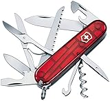 Victorinox, Huntsman, Coltellino Svizzero, Originale, Multiuso, Campeggio, 15 Funzioni, Lama, grande, Cavatappi