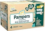 Pampers Penta Baby Dry Maxi, Taglia 4, Pacco scorta da 124 Pannolini
