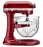 Kitchenaid 5KSM6521XECA Artisan, Robot da cucina, con ciotola, Rosso