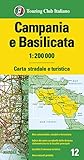 Campania e Basilicata 1:200.000. Carta stradale e turistica. Ediz. multilingue