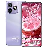 OUKITEL C51 Smartphone Android 14, 18GB(6+12) RAM + 128GB ROM(1TB Espandibile),Octa-Core, 6.8" HD+/90Hz 5150mAh Telefoni Cellulari Dual SIM 4G- 13MP+5MP Camera 3 Slot/Fingerprint/Face ID/OTG Viola