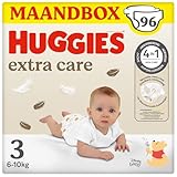 Huggies Extra Care Pannolini, Taglia 3 (4-9 Kg), Confezione da 96 Pannolini