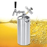 3,6 litri contiene fusti di birra gassata, mini keg growler, birra artigianale e alla spina in acciaio inossidabile per fermentazione domestica e bar, conservazione