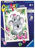 Ravensburger - CreArt Serie D, Sweet Koala, Dipingere con i Numeri, Kit Pittura Bambini, Tema Animali, Cornice Inclusa, Gioco Educativo, Idea Regalo Bambino e Bambina 9+ Anni, 26x20 cm