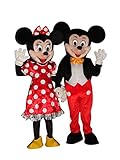 Costume da mascotte per adulti con Topolino e Minnie Mouse