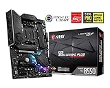 MSI MPG B550 Gaming Plus Scheda Madre ATX - per Processori AMD Ryzen di 3a Generazione, AM4, DDR4 Boost (4400MHz/OC), 1x PCIe 4.0/3.0 x16, 1x PCIe 3.0 x16, 1x M.2 Gen4 x4, 1x M.2 Gen 3x4