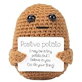 XBOCMY Pocket Hug Mini Plush, Creative Knitted Wool Potato Doll, Best Gift for Family, Boyfriend, Girlfriend, Paziente, Regalo di compleanno, Festa di Natale (Postive B)