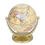 Piccolo mappamondo vintage antico decorativo da tavolo globo rotante terra geografia globo base in legno tavolino educativo globo