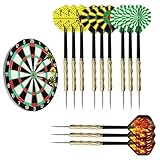 LANAFAY 12 PCS Freccette Professionali in Metallo 14G, Freccette Punta Plastica, Freccette Professionali Punta Plastica, Set di Darts per Principianti, per Sala Giochi, Sbarra,Principiante, Casa