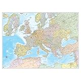 Carta Geografica Europa Fisico/Politica