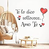 Adesivi murali frasi amore in italiano io amo te scritte adesive per pareti camera da letto soggiorno decorazione murale fai da te adesivo per la casa wall stickers MEDIUM