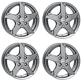 4x Cerchi Rial Kodiak 5.5Jx14 ET35 4x100 graphit compatibile con VOLKSWAGEN Caddy cross UP! e-UP! Lupo UP!