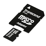 Transcend TS32GUSDHC10E Scheda di Memoria MicroSDHC da 32 GB con Adattatore, Classe 10