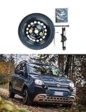 Kit Ruotino di Scorta 15" compatibile con Fiat Panda (2003>) con Cric, Chiave e Sacca