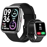 Tensky Smartwatch Uomo Donna, 1.8" Orologio Chiamate e Risposta Alexa Integrata Smart Watch con Cardiofrequenzimetro SpO2 Stress, 100 modalità Sport, Monitoraggio del Sonno IP68, per Android iOS