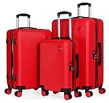 CABIN GO 5513 – Set di 3 valigie - bagaglio a mano da 55 cm, valigia media da 65 cm, valigia grande da 76 cm, in ABS rigido