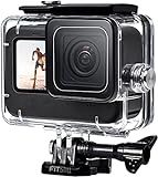 FitStill Custodia impermeabile 60M/196FT per Go Pro Hero 13/Hero 12/Hero 11/Hero 10/Hero 9 Black, custodia protettiva subacquea con accessori per fotocamera Go Pro Hero 13/12/11/10/9 Action camera