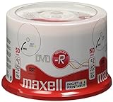DVD-R vergini 275701 Maxell full printable stampabili 16X, 4,7GB in campana da 50 pezzi