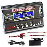 RUIZHI 80W Caricabatterie Lipo, Caricabatterie bilanciamento batteria IMAX B6 V3 Digital RC Lipo NiMh + adattatore CA 12v 5A nuovo aggiornamento