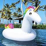 Dracarys Unicorno Gonfiabile, 250x140x110cm Galleggiante Piscina, Unicorno Gonfiabile Gigante Gonfiabile Giocattolo, Adatto per Bambini e Adulti Giocattolo in Mare