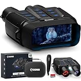 Visore Notturno, CIGMAN 4K Binocolo Visore Notturno con Portata di 1490FT/600M, 58MP HD Visione Notturna Ricaricabile con Zoom Digital 5X, con Torcia Elettrica, per la Caccia, Birdwatching, Campeggio