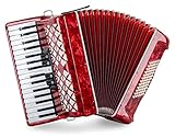 Classic Cantabile Fisarmonica 72 bassi "Secondo V" rosso