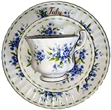 AngiesStrickZauber Venduto: Royal Albert/Original/Flower of the Month/JULI / 1 tazza - 1 piattino - 1 piatto da torta/originale/Bone Cina/Inghilterra