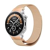 GIOPUEY Cinturini Compatibile con OnePlus Watch 2/2R, Cinturino in Acciaio Inossidabile Intrecciato [Resistente all Usura] - Rose Gold