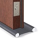 Guarnizione Porta Blindata da 8.5 cm a 10 cm di Spessore, HASA zone Paraspifferi Porta Blindata con Impermeabile Tessuto Oxford, Guarnizione Porta,Grigio