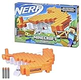 Nerf Minecraft, balestra lancia-dardi Pillager s Crossbow, funziona come una vera balestra, include 3 dardi originali Nerf Elite