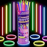 Ziitty Braccialetti Luminosi Fluorescenti , 7 colori Fluo Party Kit Bambini Adulti Starlight 100 Glow Sticks e Connettori per Bracciali Occhiali Gadget per Comleanno Feste Carnevale Capodanno Pasqua