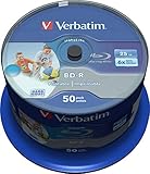 BD-R Blu Ray 25GB Verbatim PRINTABLE stampabili 50 pezzi