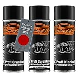 TRISTARcolor Vernice per moto Kit bombolette spray per BMW Motorrad M36 Racing Red vernice di fondo vernice di base vernice trasparente bomboletta a spruzzo 400ml