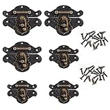 Chiavistello Antico Scatola Chiusura Retro 6 PCS Vintage Buckle Antico Hasps, Vintage Chiusura Decorativa Stile Antico Hardware Tono del Bronzo Metallo con 36 Viti per DIY Jewelry Wooden Gift Wine Box