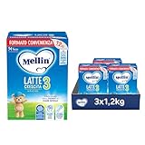 MELLIN 3 - Latte di Crescita in Polvere per Bambini - dal 1° anno compiuto al 2° anno - Confezione da 3600 grammi (3 x 1200g)